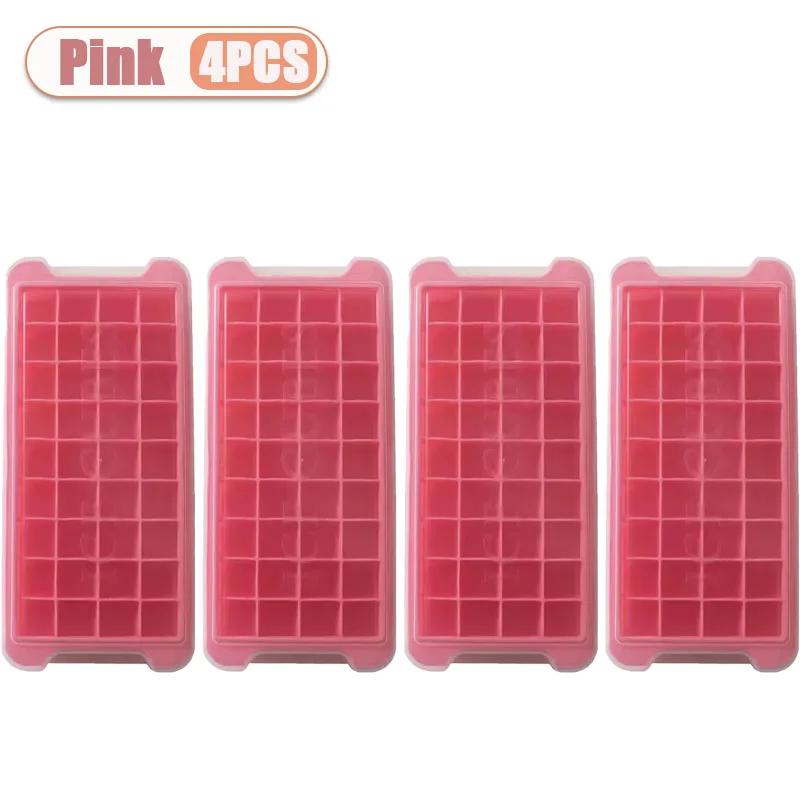 1-4PCS Silicone Ice Compartment Ice Cube Molds Easy Release Square Ice Mold for Whiskey Ice Ball Maker Kitchen Supplies