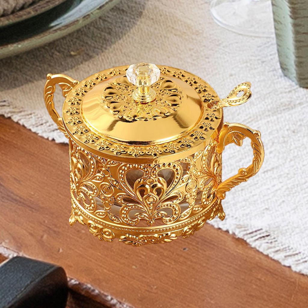 Bonbonglas Bonbonbehälter mit Deckel und Löffel Wiederverwendbares Multifunktionales Honigglas für