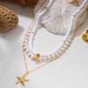 3Pcs/Set Bohemian Shell Pendant Necklaces Multilayer Seashell Choker Beaded Starfish Choker  Women