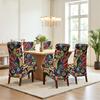 4 Pack Elastic Ethnic Pattern Dining Chair Covers Water Resistant Removable Washable Seat Protectors for Home Decors
