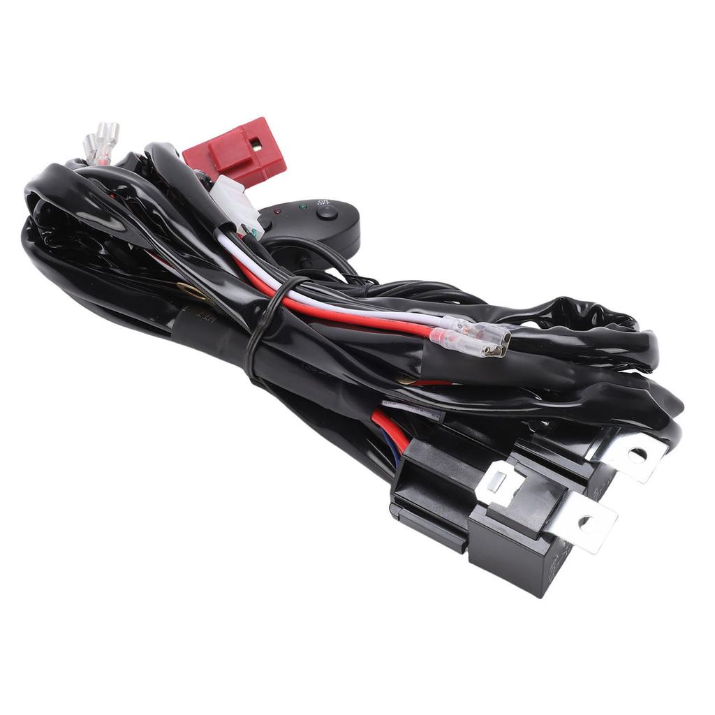 Double Color High Low Beam Wiring Harness Dual Relay 30A   14AWG   Cable Harness for Off Road Vehicles SUV Pickup Trucks Motorcycles