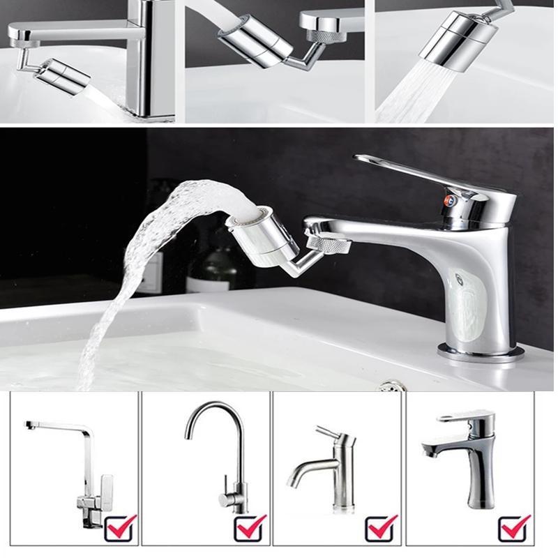 1-10PCS 720° Rotating Kitchen Faucet Aerator Universal Anti Splash Spray Nozzle Extender Adapter Water Saving Diverter