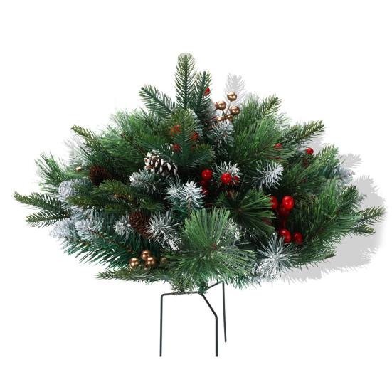 

1/2 шт. Искусственная рождественская елка со колом, устойчивая к УФ-лучам, всепогодная, искусственная рождественская елка, для улицы, сада, крыльца, патио, полукруглая искусственная елка 1pc B