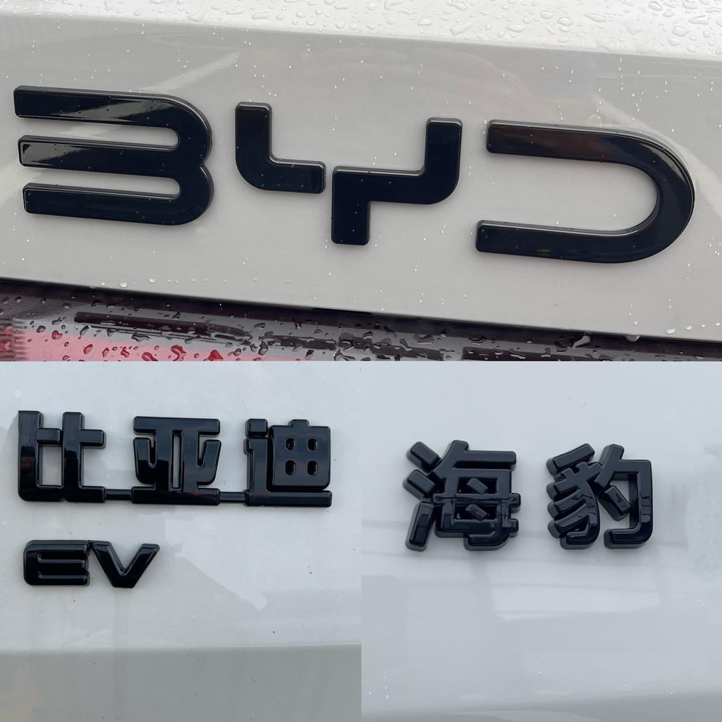 For BYD Seal EV DMi 5 06 GT 7 2025 Blackened Emblem Front Rear Badge Sticker Black Warrior Cover Label Accessories