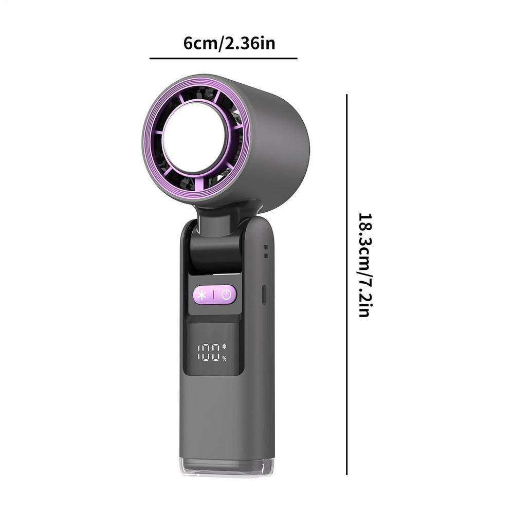 Handheld Fan Small Portable Hand Fan Cooling 100 Speed Foldable Air Cooler with LED Display Rechargeable Cool