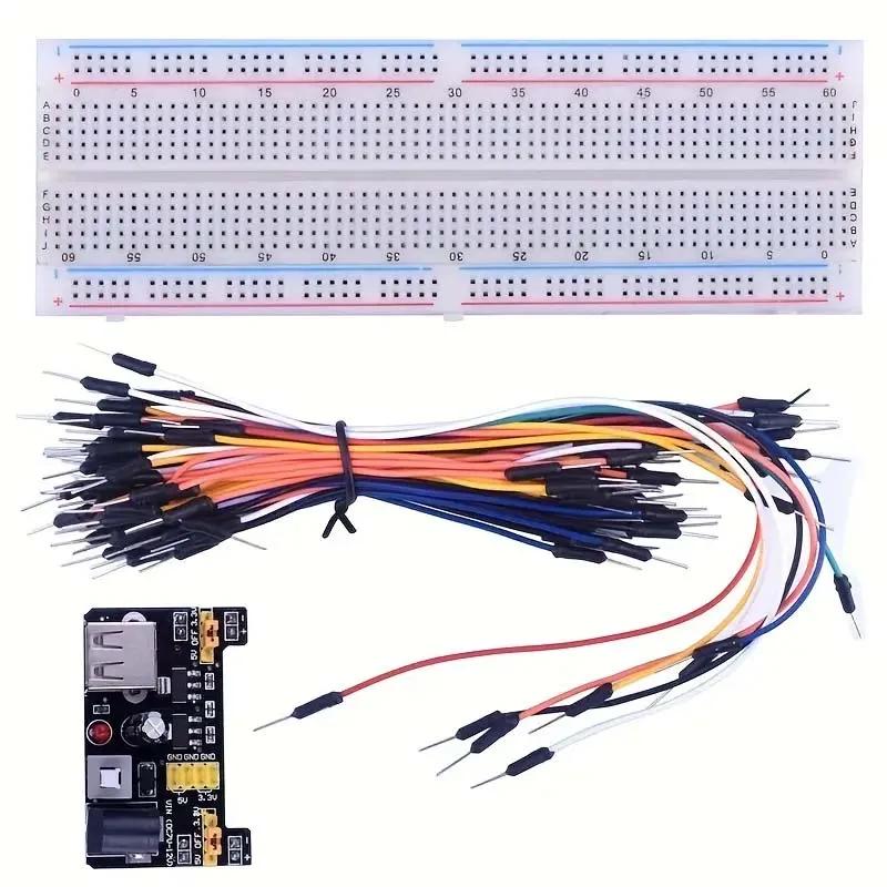 830 szt./pudełko DIY Project Starter Kit dla Arduino UNO R3 Zestaw elektroniczny DIY Zestaw elementów elektronicznych z punktami mocowania Płytka stykowa
