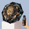 Juventus FC Pattern Printed Mini 5 Folds 8 Ribs Compact Umbrella Windproof Waterproof Lightweight Portable Folding