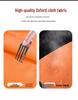 Men's Orange Raincoat & Pants Set with Reflective Strips for Construction and Cleaning