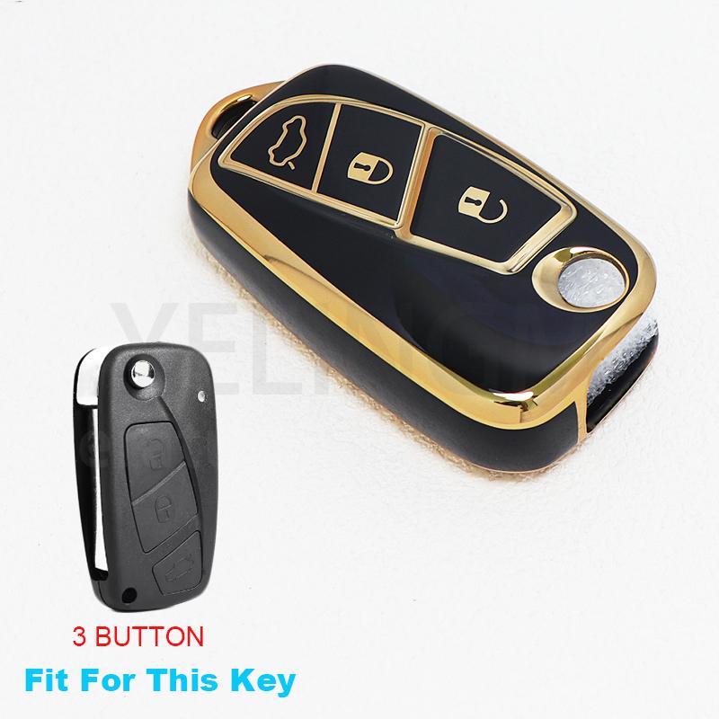 Husă Nouă TPU pentru Cheie Tip Briceag Auto Pentru Fiat 500 Panda Stilo Punto Doblo Grande Bravo 500 Ducato Microbuz Carcasă Fob Accesorii