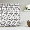 Black And White Striped Shower Curtain With Hooks Waterproof Polyester Fabric Geometric Pattern Home Decor Bathroom Curtain Baño