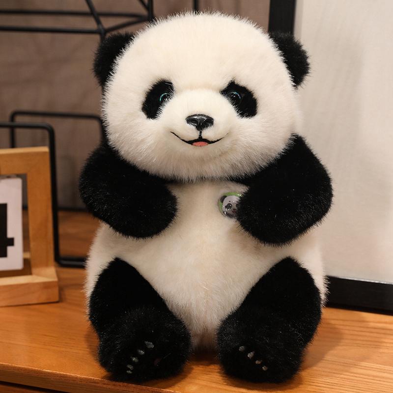 25-50cm Adorable Base Simulation Lifelike Giant Panda FuBao Plush Toys Kawaii Stuffed Animals Soft Bears Baby Appease Doll Gifts