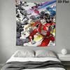 Power Rangers Galactic Heroes Unite Tapestry Wallmounted Fashion Print Wall Covering Decoration Soft Homestay Soft Decoration Tapestry