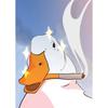 Canvas Painting Funny Memes Duck Posters and Prints Modern Lovely Duck Wall Art Picture for Living Room Home Bedroom Cafe Decor