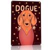 Dachshund In Vogue Personalized D Textured Metal Poster Wall Art Vintage Tin Signs for Home Decor Luxury Decoration Home House