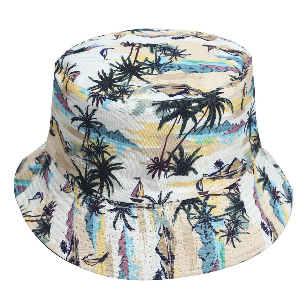 Europejsko-Amerykański Kapelusz Bucket Tie-Dye Chroniący Przed Słońcem: Dwustronny Design Graffiti dla Mężczyzn i Kobiet