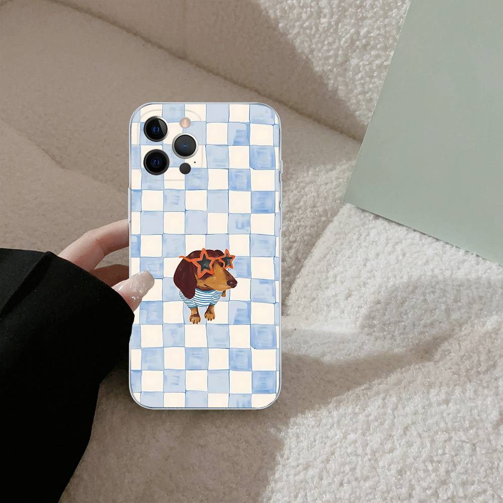 Dachshund Black Stripe For IPhone 17 16 16e 15 14 13 12 11 Pro Max Mini Plus Phone Case