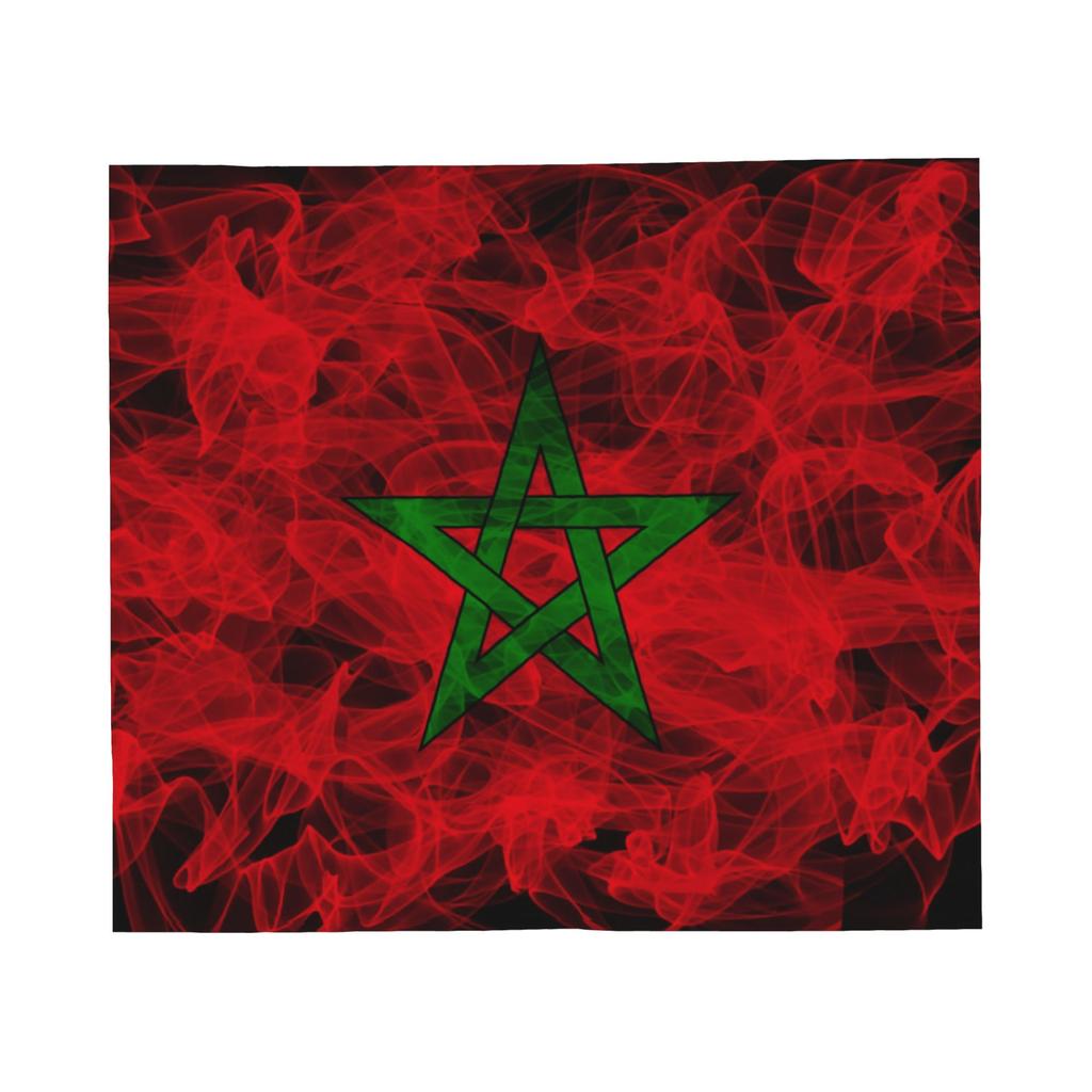 Moroccan Flag Morocco Blanket Fleece Autumn/Winter  Breathable Ultra-Soft Throw Blankets for Home Travel Quilt