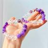 Vintage Natural White Crystal Purple Ghost Amethyst Design Bracelet Bracelet.