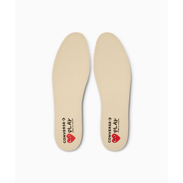Comme des Garçons PLAY x Converse Chuck 70 Low Multi Heart - Mliečna Čierna Unisex Tenisky Krémová Egret A08150C