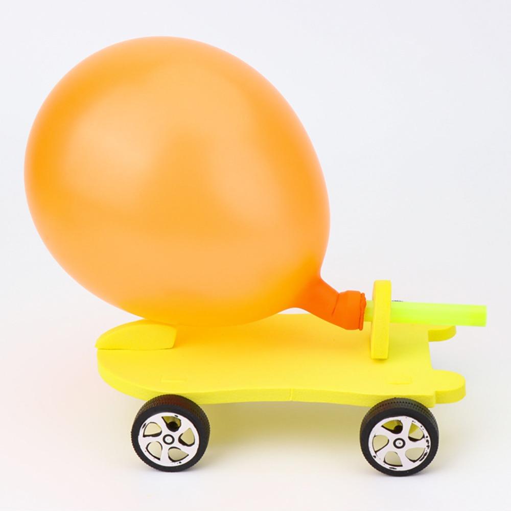 Balloon Powered Balloon Rec oil Car DIY Materials Puzzle Science Education Toy  Home School