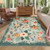 Boho Floral Style Carpets for Living Room Colorful Flowers Bedroom Decor Carpet Fluffy Soft Bedside Rug Home Thicken Plush Mat