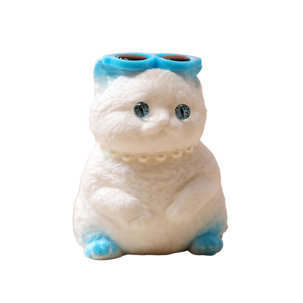 Cute Big Cat Taba Squishy Silicone Fuzzy Super Big Plush Cat Handmade Kitten Squeeze Toy Mochi Toy Hand Relax Antistress Gift