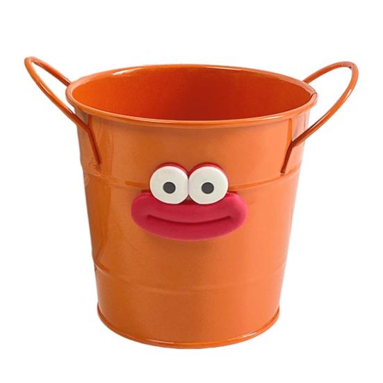 Metal Bucket Pencil Holder Funny Desk Organizer for Office Home Large Capacity Stationery Storage Boxes for Pens Markers Rulers