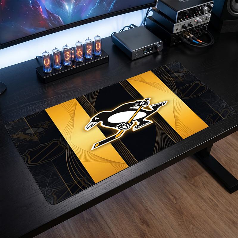 Pittsburgh Penguins Pattern Mousepad Anti?Slip Rubber Desk Pad For Gaming Working Desktop Decoration