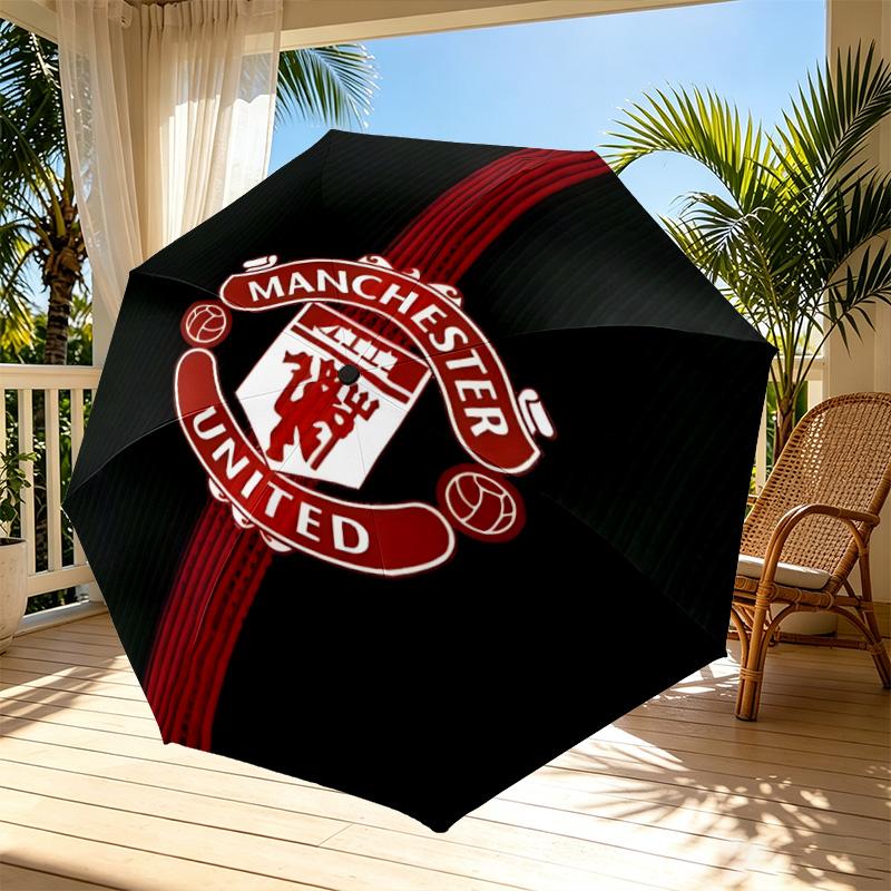 Football team.C Print Automatic Open Close Umbrella, Portable Foldable Umbrella, for Outdoor Commute Camping Trip, Ideal Birthday Gift