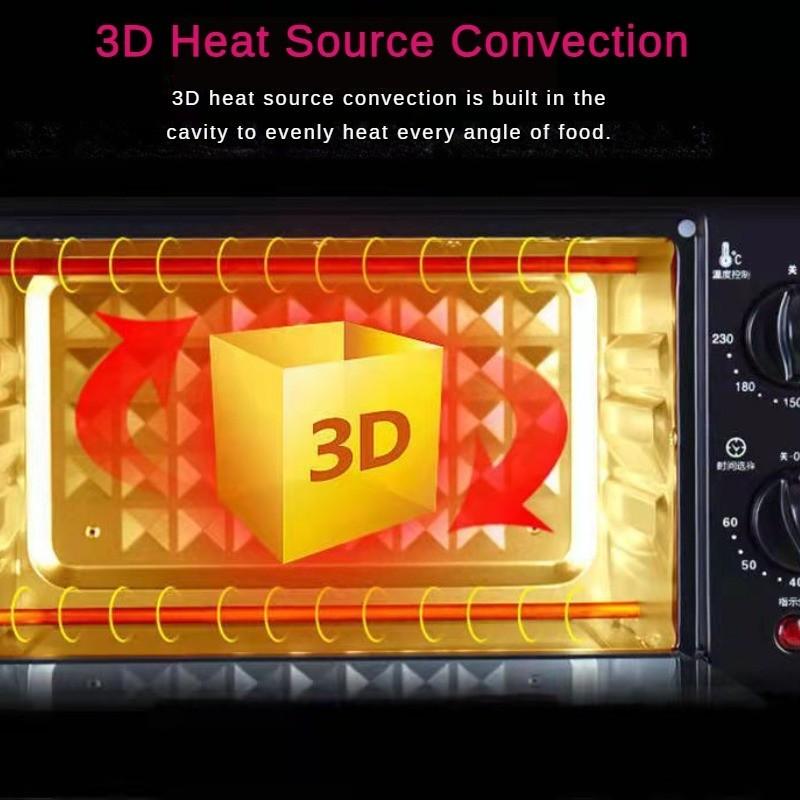 1000W 12L/22L Household Multifunctional Electric Oven Kitchen Baking All-in-one Machine High-capacity Oven 425*250*275mm