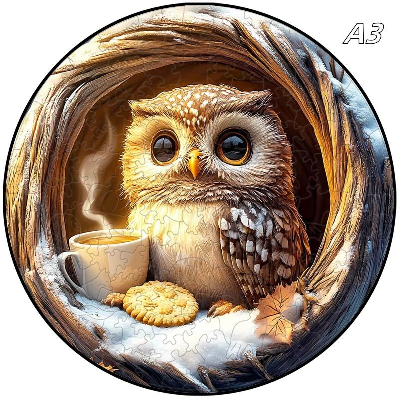 3D Mushroom Village Wooden Jigsaw Puzzle Montessori Games Puzzles Animal Toy Ideal for Adults Children Exquisite Pattern Birthday Present