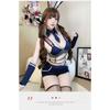 Domila Lingerie New Sexy Dating Robe Midnight Bunny Inspector Crotch Suit Uniform Temptation