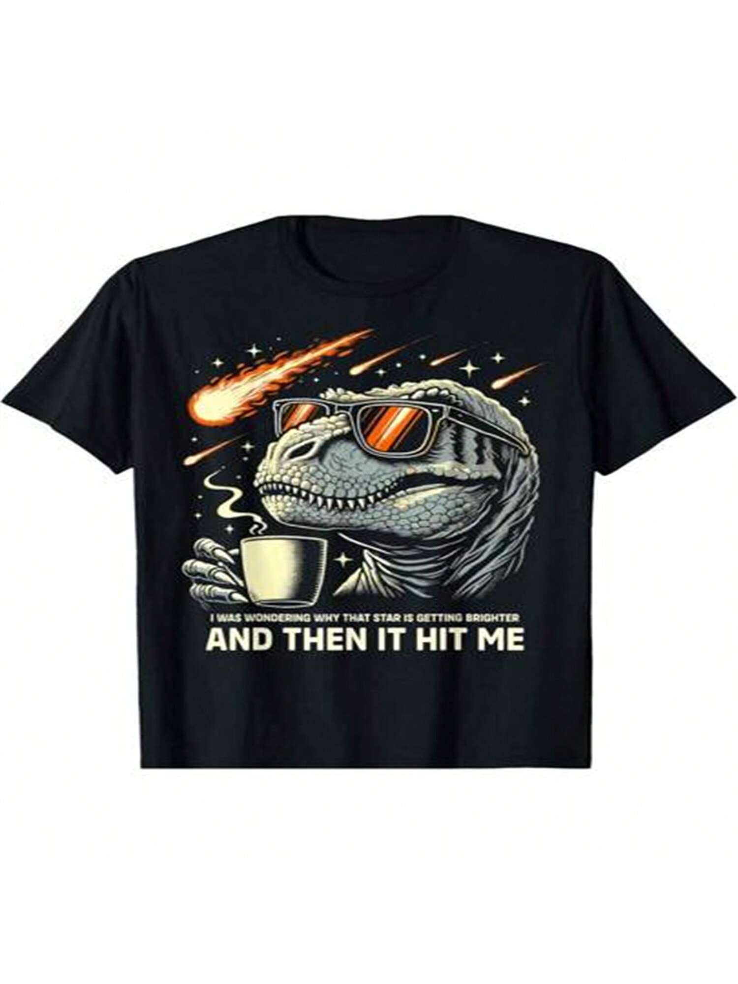 Dinosaur T-Rex Coffee Novelty unisex Funny Dinosaur T-Shirt S разноцветный