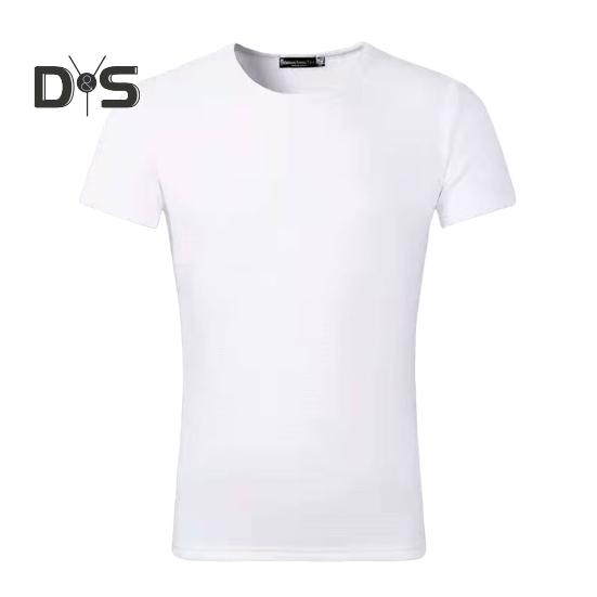 

Мужской летний топ с плюшевой подкладкой, короткими рукавами, круглым вырезом, однотонный пуловер, базовый топ, эластичная низ, одежда M белый