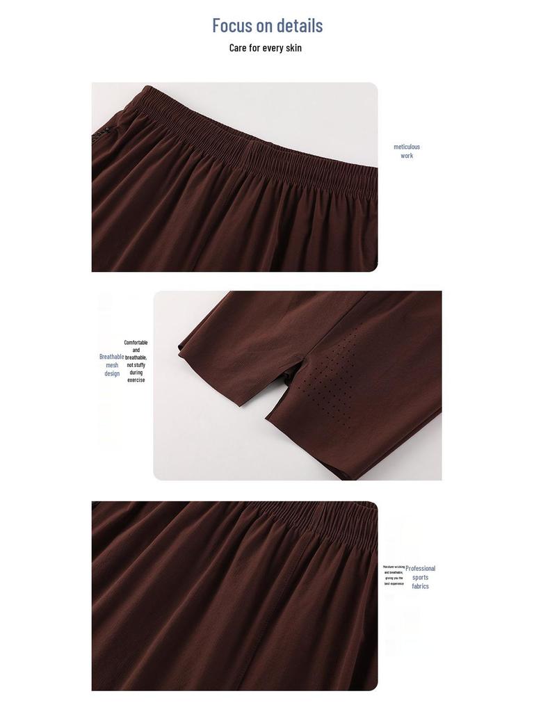 Men's Quick-Dry Ice Silk Basketball Shorts - Summer Breathable 5-Point Running Fitness Sports