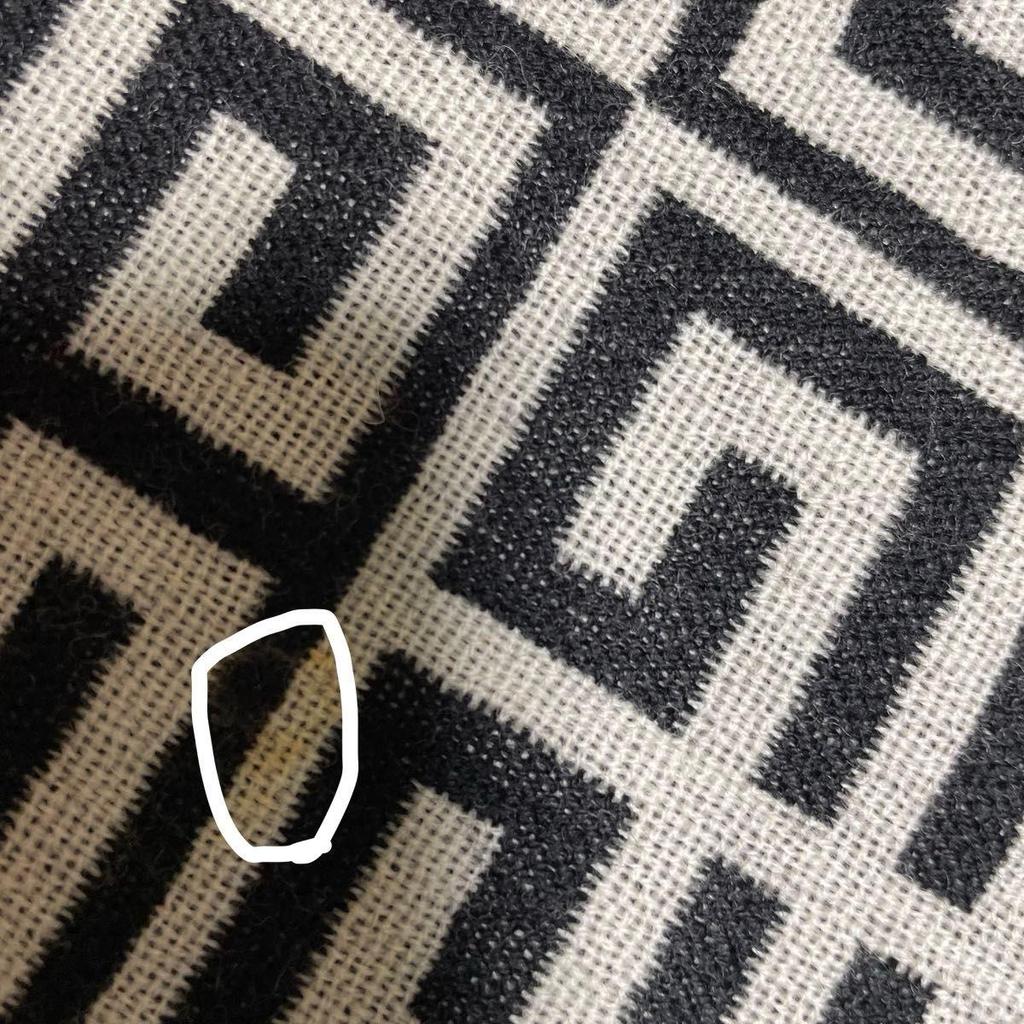 Used GIVENCHY Stole All-over Pattern Monogram Damaged