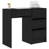 Desk Black Oak Effect 90 x 37.5 x 75 cm
