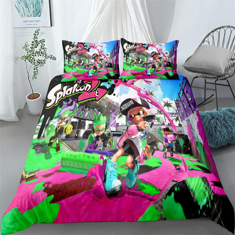 Donkey Kong Switch Game Bedding Set Single Twin Double Queen King Cal King Size Bed Linen Set