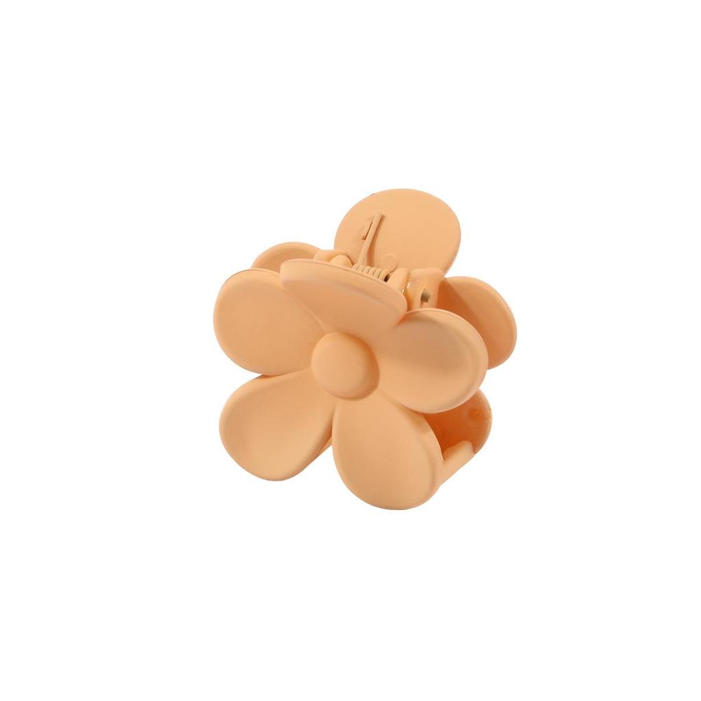 4cm Milk Coffee Hair Claw Clip - Frosted Small Shark Clip for Women's Updos