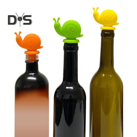 Šnečí zátka na láhev vína 3D design Vzduchotěsný korek na víno Potravinářský silikon Víno Pivní sklo Zátky na uzávěry lahví Červené víno Konzervační doplněk