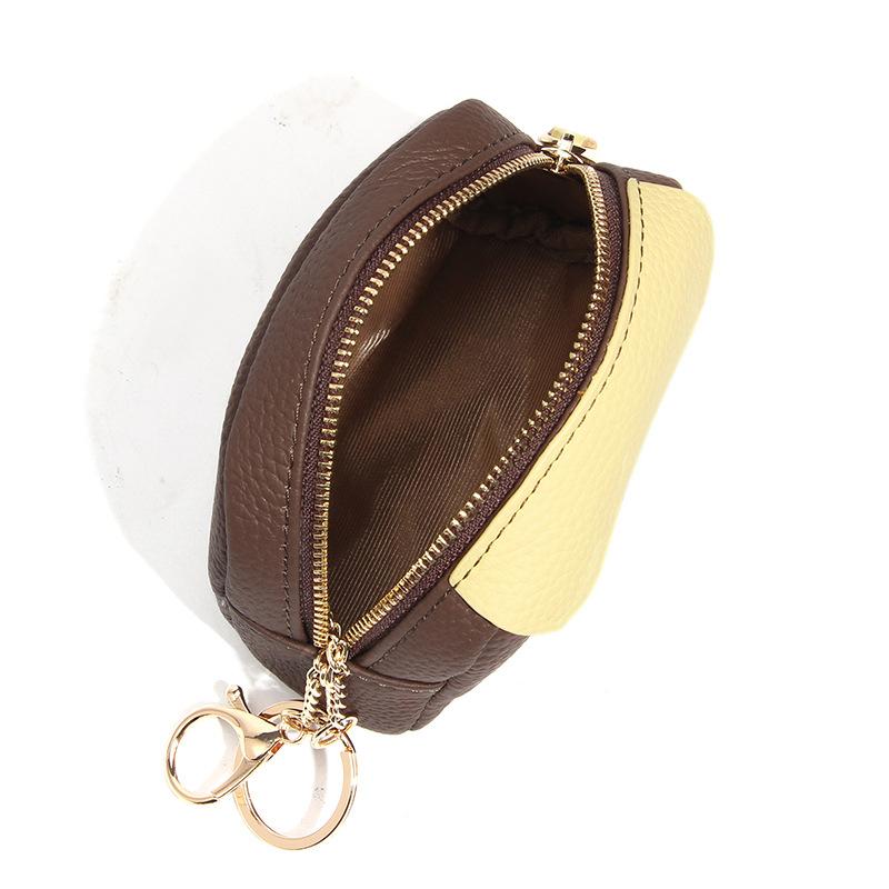 Ultra-Compact Mini Genuine Leather Elephant Coin Purse, 3D Animal Zipper Change Wallet, Women Cute Elephant-shaped Small Wallet