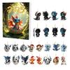 Christmas Countdown Calendar With Blue Dragon Acrylic Pendant For Holiday Gifting And Celebrations