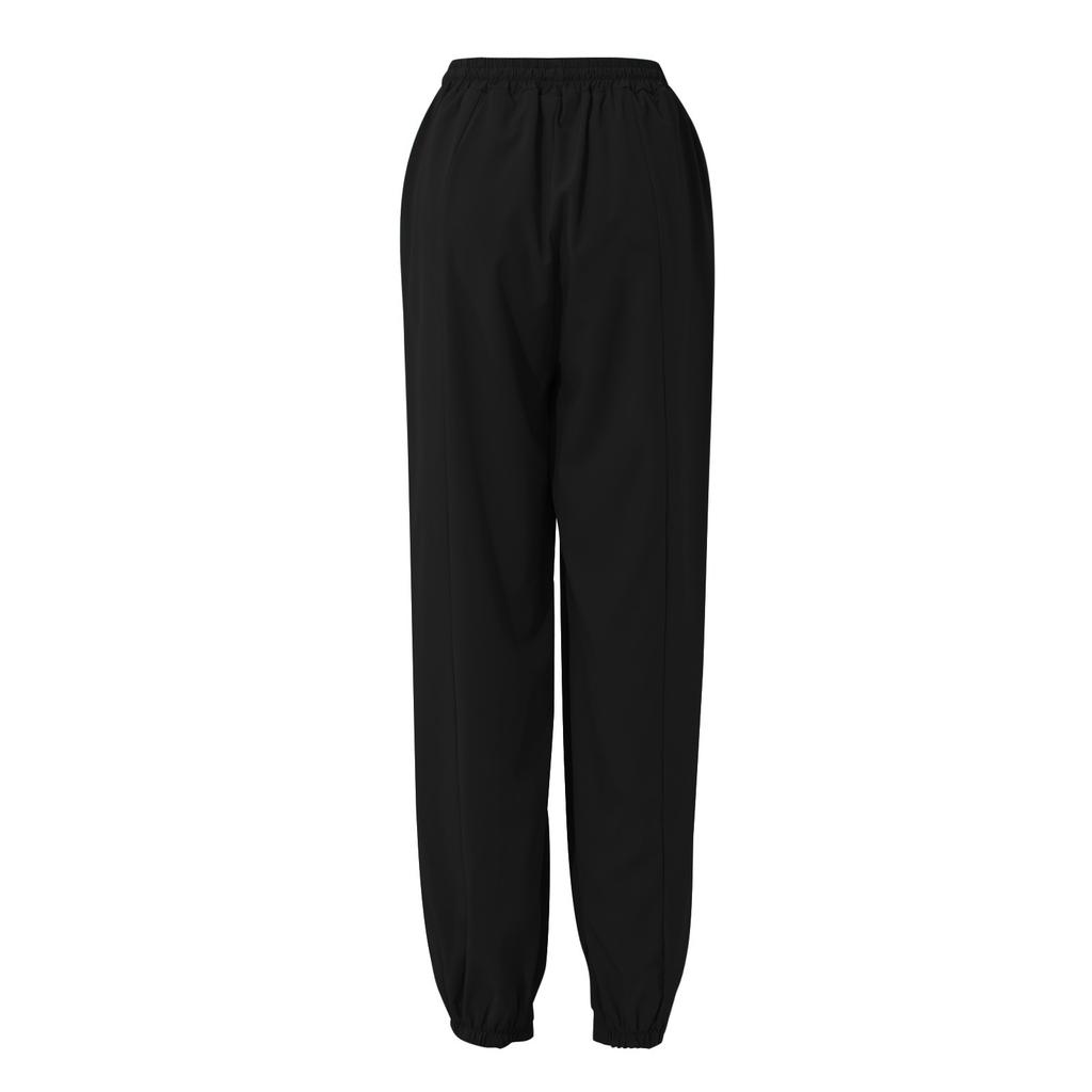 Women's Autumn Solid Color Loose Large Size Elastic Band Wide Leg Pants Trousers