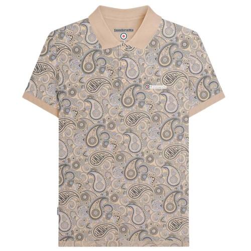 Lambretta Mens Paisley Polo Shirt