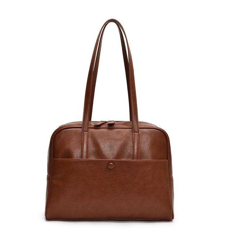 Genți de umăr de înaltă calitate, din PU moale, fermoar solid, genți de umăr simple, de mare capacitate, genți de lux pentru femei, în stilul navetei.