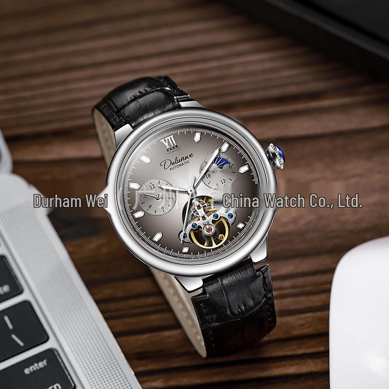 DURRENWEI Men's Blue Balloon Automatic Tourbillon Watch - Waterproof & Luminous