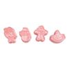 8pcs/set Christmas Theme Cookie Cutters 3D Plastic Biscuit Mold Cookie Stamp DIY Fondant Cake Mould Kitchen Baking Tool