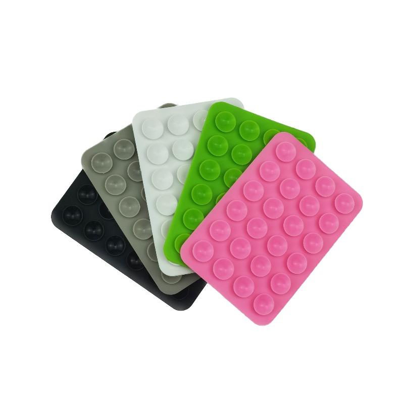 The New 24-piece Silicone Double-sided Suction Cup Is Suitable for Square Mobile Phone Back Sticker Stands