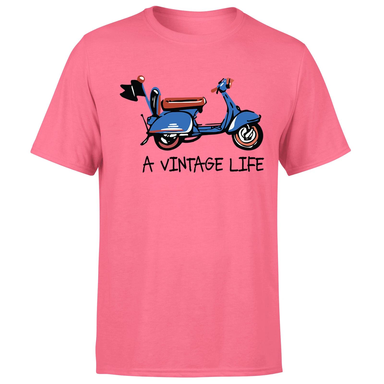 Vintage Life Motorcycle Scooter Rider Retro Biker Mens T shirt 4XL