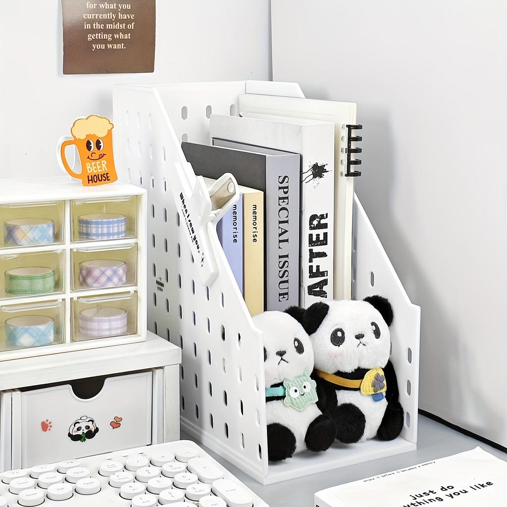 Hot-Selling Detachable Pegboard Multi-Functional Desktop Storage Rack, Magazine File Holder & Kitchen Organizer for Home Use